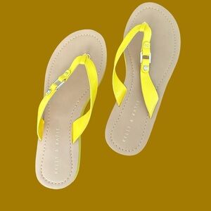 Yellow Kelly and katie flip flops